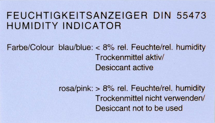 Bild von Feuchte-Messkarten 8% rF nach DIN